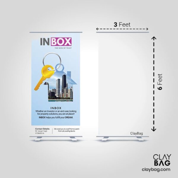 Roll Up Standee 3ft x 6ft_A-claybag.com