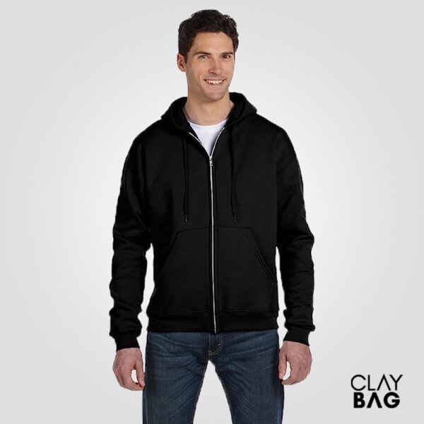 full-zip-hooded-sweatshirt-Black-claybag.com