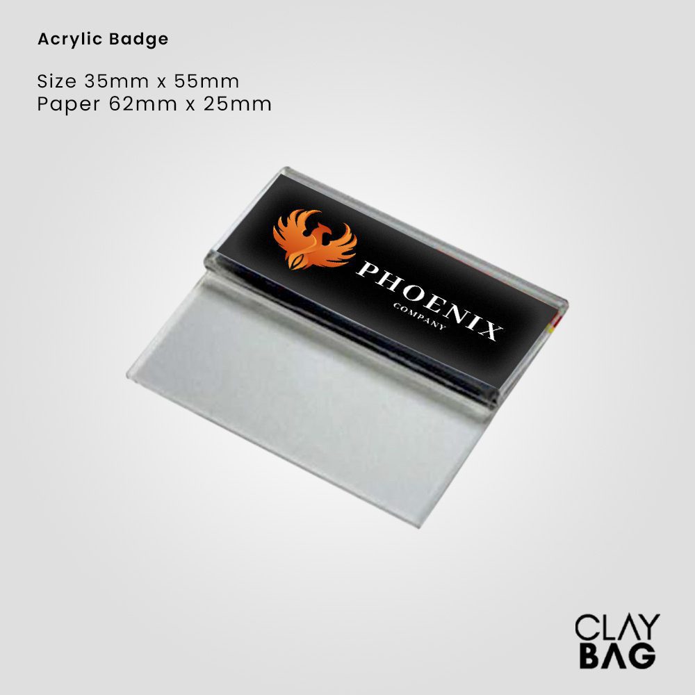Acrylic Name Badge – Flap1-claybag.com
