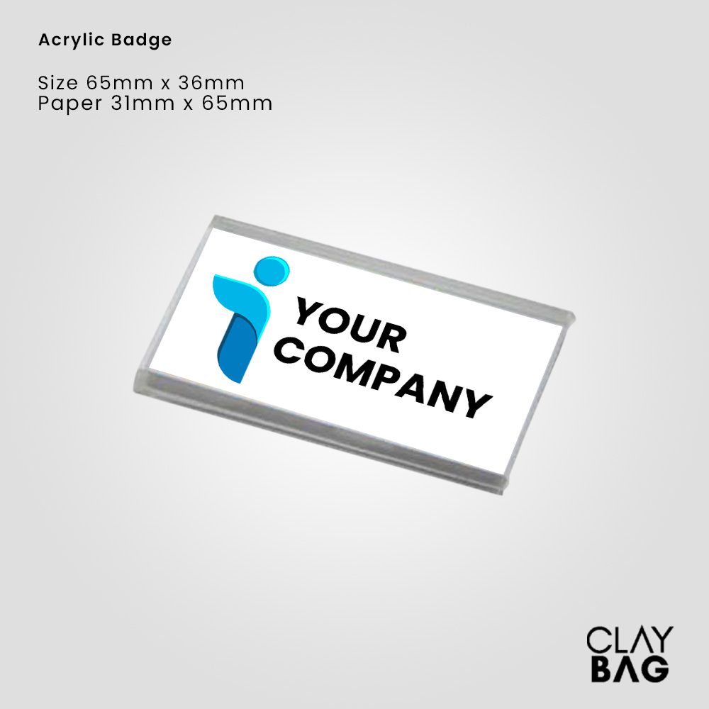 Acrylic Name Badge – Small-claybag.com