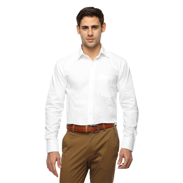 White formal shirt for men