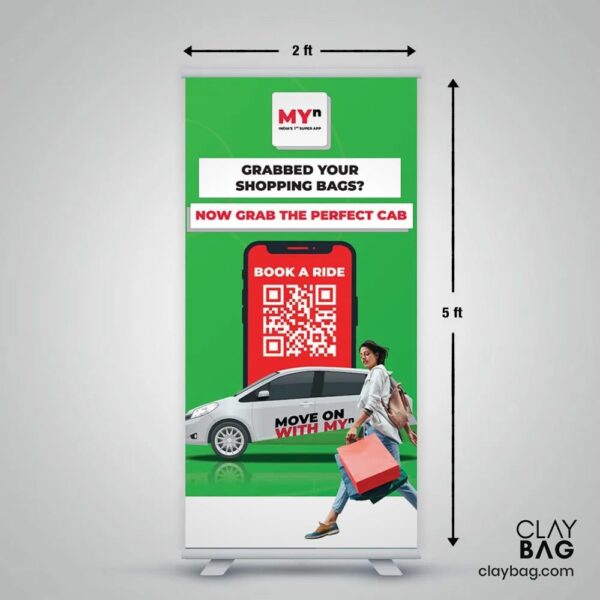 Roll Up Standee 2ft x 5ft_B_claybag.com