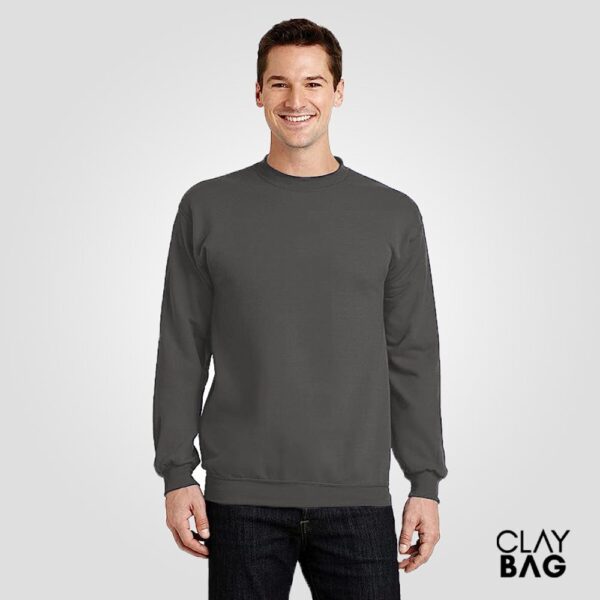 customized-crew-neck-sweatshirt-Charcoal-Melange-claybag.com