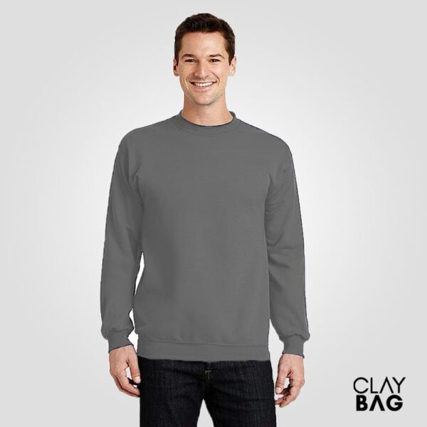 customized-crew-neck-sweatshirt-Grey-Melange-claybag.com