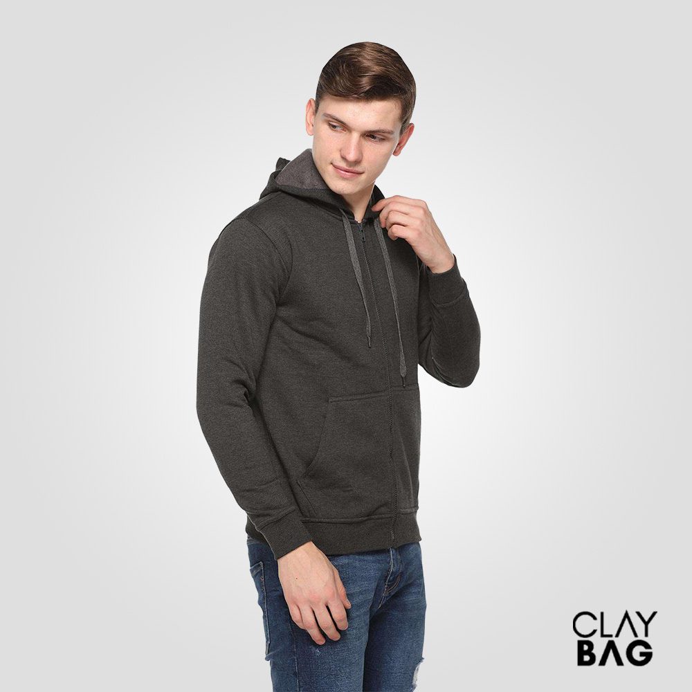 pikme-fullzip-hoodie-sweatshirt-Charcoal-Grey-claybag.com