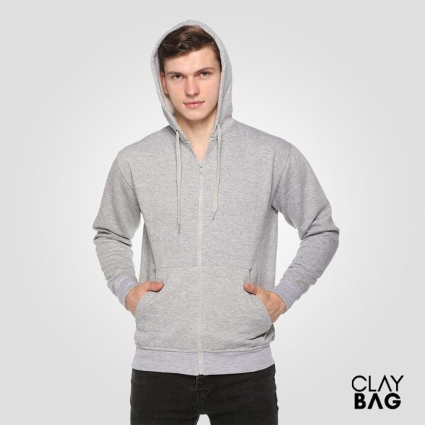 pikme-fullzip-hoodie-sweatshirt-Grey-Melange-claybag.com