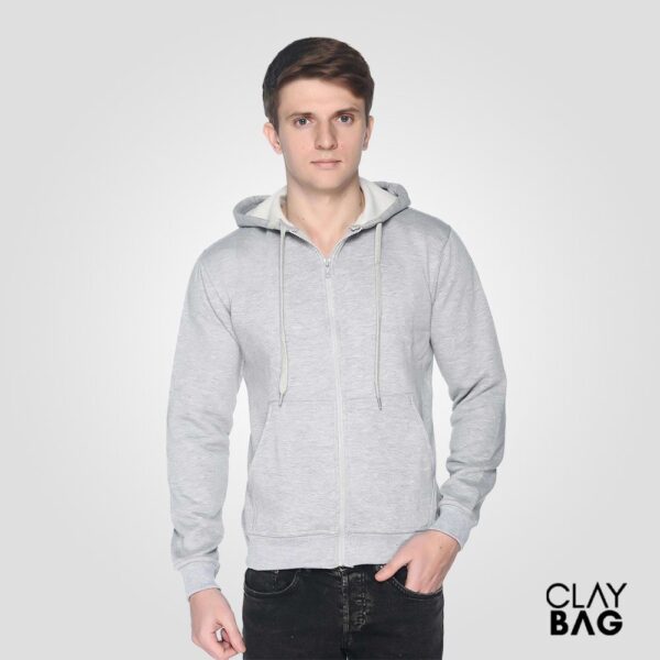 pikme-fullzip-hoodie-sweatshirt-White-Melange-claybag.com
