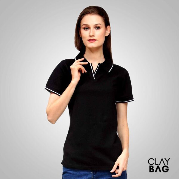 Scott_Womens_Tipped_Polo_shirt_Black_White-claybag.com