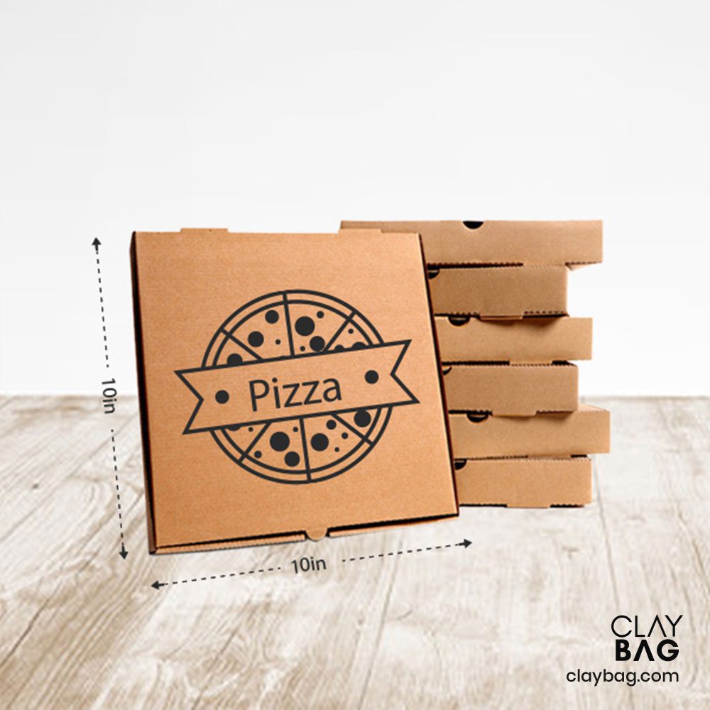 Kraft Pizza Box - Medium - Pizza Box - Packaging - ClayBag