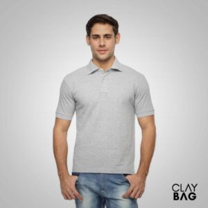 Customized_Premium_Polo_Shirts_grey_melange_Claybag.com