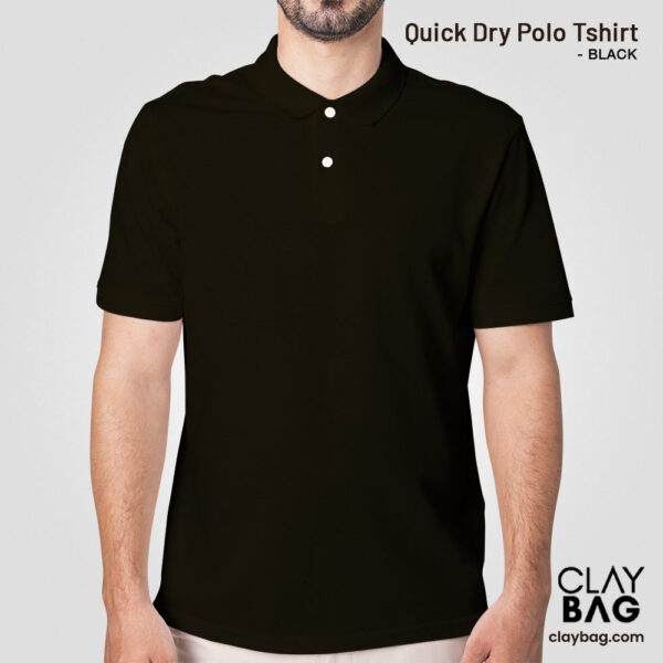 Claybag_QuickDry_Polo_Tshirt_Black