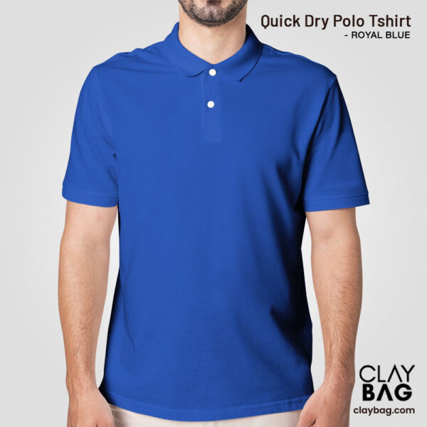 Claybag_QuickDry_Polo_Tshirt__RoyalBlue