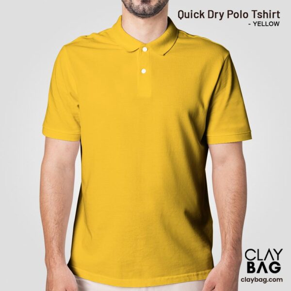 Claybag_QuickDry_Polo_Tshirt__Yellow